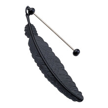 Beadable Metal Bookmark with Pendant, Durable Slim Design for Readers, Teachers, Book Lovers