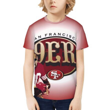 SF_49ers Drenge- og pigetrøje med korte ærmer til ungdomssport, fodbold
