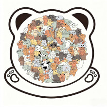 Wooden Animal Puzzle Dog Design Double Layer Creative Jigsaw for Adults and Kids Gift Decor