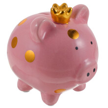 Pink Ceramic Piggy Bank for Adults Cute Pig Money Bank Gift for Girls Home Decor