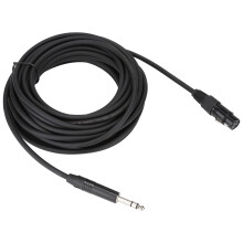 Gebalanceerde stereokabel voor microfoonsignaaloverdracht, hoge geluidskwaliteit, afgeschermd zuurstofvrij koper, vergulde connectoren, flexibel PVC.