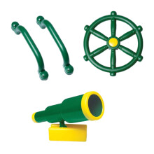 Playground Accessories Pirate Telescope and Steering Wheel for Kids Jungle Gym AddOn Set Outdoor Durable Build