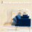 (Navy) 2-Seater Velvet Sofa with Adjustable Backrest & Gold Legs 4