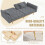 (Grey) 2-Seater Velvet Sofa with Adjustable Backrest & Gold Legs 5