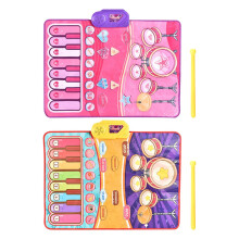 Kids Piano Mat 2 in 1 Piano Drum Play Mat with 8 Instrument Voices and Interactive Music Learning