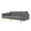(Grey) 2-Seater Velvet Sofa with Adjustable Backrest & Gold Legs 6
