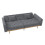 (Grey) 2-Seater Velvet Sofa with Adjustable Backrest & Gold Legs 8