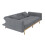 (Grey) 2-Seater Velvet Sofa with Adjustable Backrest & Gold Legs 9