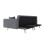 (Grey) 2-Seater Velvet Sofa with Adjustable Backrest & Gold Legs 10
