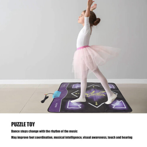 Dance Mat with 60 Exercise Modes, USB TV Dance Pad Compatible with PC, Durable US Plug Design 2