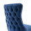 (Blue) Lux Velvet Tufted Kitchen Dining Chairs Set of 2 12