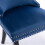 (Blue) Lux Velvet Tufted Kitchen Dining Chairs Set of 2 13