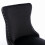 (Black) Lux Velvet Tufted Kitchen Dining Chairs Set of 2 13