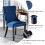(Blue) Lux Velvet Tufted Kitchen Dining Chairs Set of 2 5