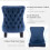 (Blue) Lux Velvet Tufted Kitchen Dining Chairs Set of 2 6