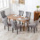 (Grey) Lux Velvet Tufted Kitchen Dining Chairs Set of 6 2