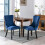 (Blue) Lux Velvet Tufted Kitchen Dining Chairs Set of 2 3