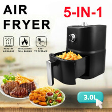 3L Air Fryer Kitchen Oven Oil Free Low Fat Healthy Frying Chips Cooker Timer