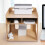 2 Tier MDF Desktop Printer Stand with Storage and Cable Management for Home Office 4