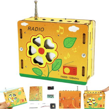 STEM Radio Kit for Kids Educational Wooden DIY FM Radio Project BeginnerFriendly HandsOn Learning Gift