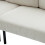 (Beige) Modern Upholstered 3-Seater Sofa with Side Pockets & Armrests 10