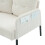 (Beige) Modern Upholstered 3-Seater Sofa with Side Pockets & Armrests 11
