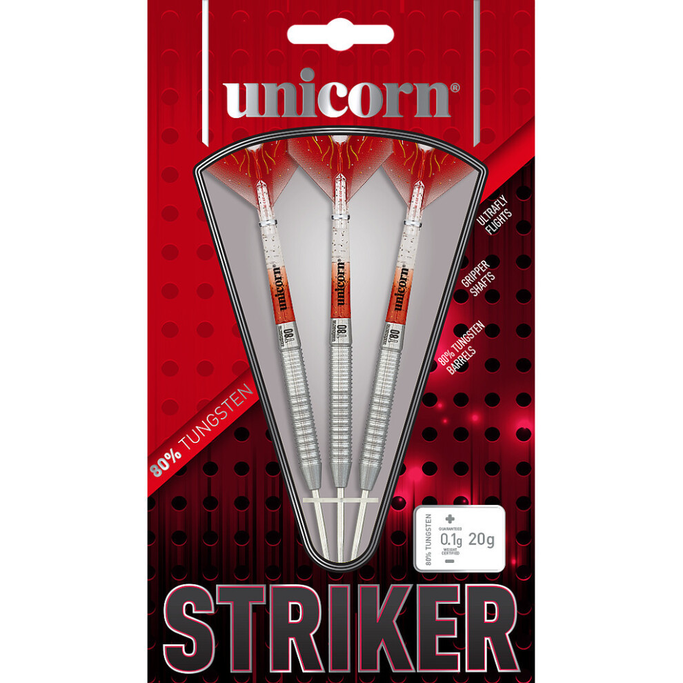 New Unicorn (21G, ) Striker Tungsten Darts Set Red/White