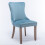 (Light Blue) Lux Velvet Tufted Kitchen Dining Chairs Set of 4 7
