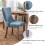 (Light Blue) Lux Velvet Tufted Kitchen Dining Chairs Set of 4 5