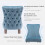 (Light Blue) Lux Velvet Tufted Kitchen Dining Chairs Set of 4 6