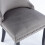 (Grey) Lux Velvet Tufted Kitchen Dining Chairs Set of 4 11