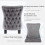 (Grey) Lux Velvet Tufted Kitchen Dining Chairs Set of 4 6