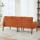 (Orange) Modern Upholstered 3-Seater Sofa with Side Pockets & Armrests 14