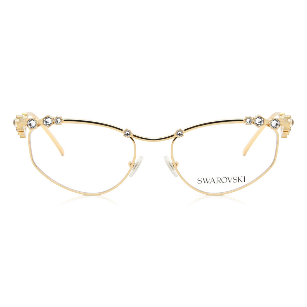 Swarovski Women's Gold Irregular Metal Eyeglasses Online - Full Rim - Sk1015 - Image 4