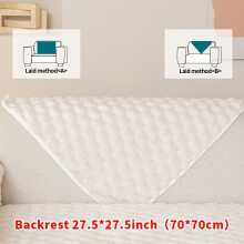 (White, Backrest 27.5*27.5in (70*70cm)) 1pc Solid Color Plush Sofa Cushion, Minimalist Modern Style, Pet-Friendly