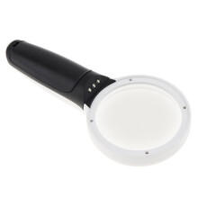 Handheld Magnifying Glass with Light, Adjustable 3X‑45X LED Illuminated Magnifier Microscope for Reading and Jewelry