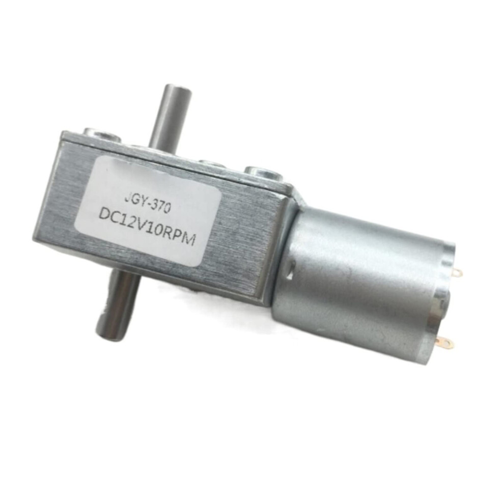 Jgy370 12V Dc Gear Motor Torque Selflocking Worm Gear Double Shaft Low Rpm Metal Build 6Rpm 9351714751346