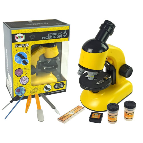 Kids Microscope with Easy Focus Control and Multiple Magnification Options STEM Learning Kit