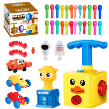 Balloon Powered Car Toy for Kids Duck Balloon Launcher with Pump STEM Educational Racing Fun Set