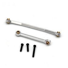Metal Steering Link Set for FCX24 1/24 RC Crawler, Durable Aluminum Upgrade with Silver Finish
