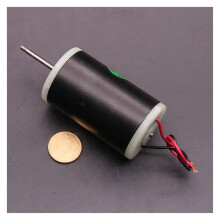 RS555 DC Motor 12V 24V Torque Output Double Ball Bearing Durable Metal Build Long Shaft for DIY