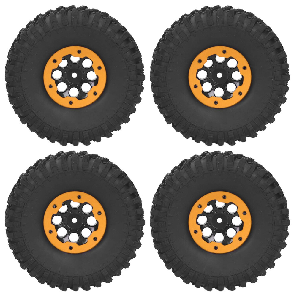 4Pcs 1.9 Inch Inflatable Rc Crawler Tires With Aluminum Beadlock Wheels For Scx10 Trx4 Orange 9045646543970