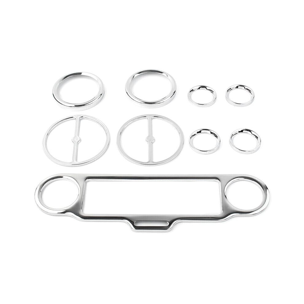 Inner Fairing Stereo Gauge Speaker Covers For Touring Electra Street Glide Trike Models 1996-2013 Silver 4713954302040