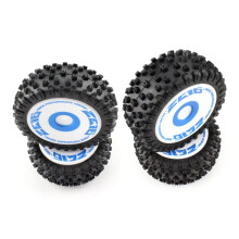 4Pcs Durable RC Car Wheels and Tires Replacement for 124017 1/12 Scale Front and Rear Upgrade Set
