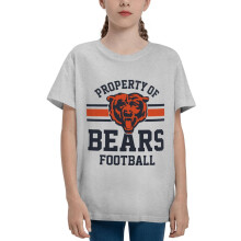 Chi_Bears Børne Kortærmet T-shirt Sport Fodbold Holdlogo til Fans