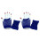 2 Pairs Breathable Nylon Fishnet Fingerless Gloves-Deep Blue os 1