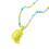 Collier avec pendentif Portrait du Christ en-Jaune fluorescent 1