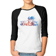 Final Fantasy Dame Baseball T-shirts Bomuld Klassiske Raglanærmer