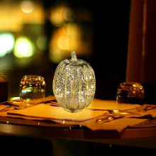 Avtoify Halloweendekorationer Glas Heminredning Pumpor LED