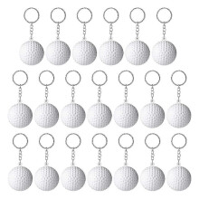 Balení 20 přívěsků na klíče s golfovými míčky pro párty dárky, golfový míček, antistresový míček